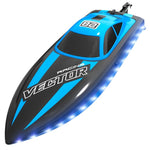 Remote-control Ship With Light 24g Water Toy Boat Competitive Boat LED Remote Control High Speed Speedboat Electric Boat